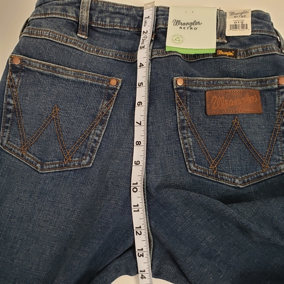Wrangler Retro Womens High Rise Trumpet Flair Wide Leg Jeans Size 29 x 32 - Picture 12 of 16